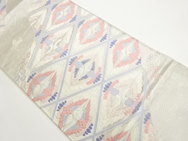 JAPANESE FUKURO OBI / WOVEN CRANES